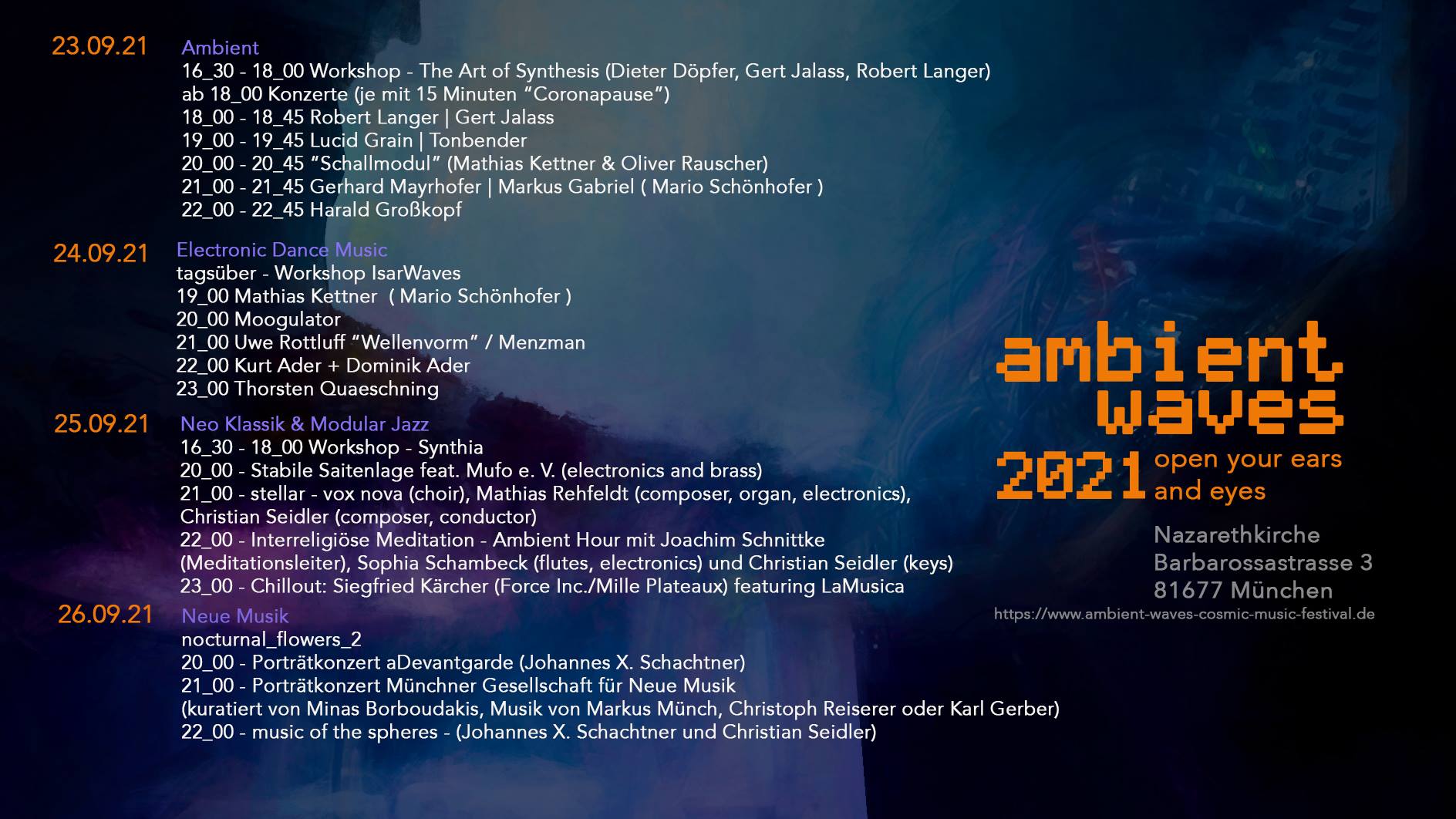 Ambient Waves Festival 2021 - München - 23.-26. September 2021 - Moogulator am Freitag