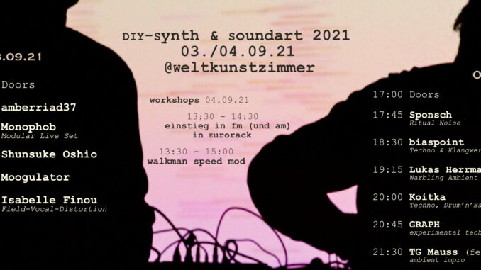 DIY-SYNTHSOUNDART_WELTKUNSTZIMMER DIY-SYNTH & SOUNDART // DÜSSELDORF 03-04.09.21 WELTKUNSTZIMMER