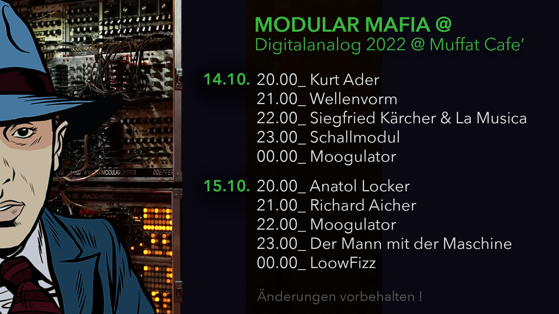 Moogulator bei DigitalAnalog 2022 München - im Rahmen der Analog Mafia - Lineup