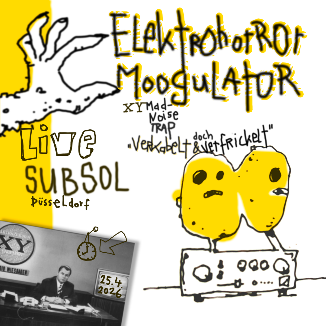 Elektrohorror und Moogulator Live 25.4. in Düsseldorf, Subsol. 