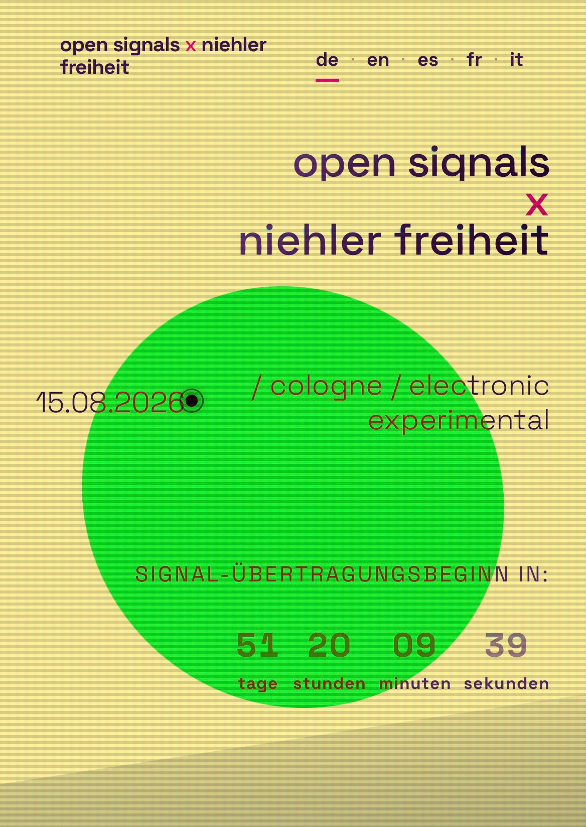 Open Signals Köln 2026 15.08.2026